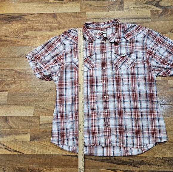 Ariat Retro Fit Plaid Western Snap Shirt XXL - Picture 5 of 9